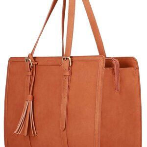 Laptop Bag For Women 15.6 Inch Work Tote Bags PU Leather Computer Purse For Busi